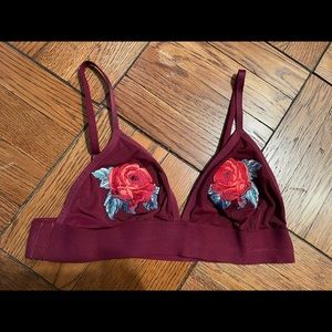 Victoria’s Secret Pink Rose Appliqué Bralette